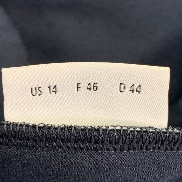 AKRIS PUNTO Size 14 Navy Modal Blend Collarless 1/4 Zip Pullover - Picture 6 of 8